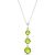 Peridot Danna Trio Drop Pendant Necklace in 9ct White Gold