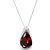 Garnet Tamara Snowcap Pendant Necklace in 9ct White Gold