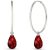 Garnet Phoebe Dimensional Hoop Earrings in 9ct White Gold