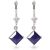 Sapphire Clarice Drop Earrings in 9ct White Gold