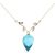 Blue Topaz & Diamond Gwen Dimensional Vine Pendant Necklace in 9ct Gold