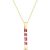 Amethyst Hazel Vertical Bar Pendant Necklace in 9ct Gold