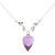 Amethyst & Diamond Gwen Dimensional Vine Pendant Necklace in 9ct White Gold