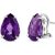 Amethyst Alanna Pear Drop Stud Earrings in 9ct White Gold