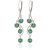 Emerald Willow Dream Catcher Earrings in 9ct White Gold