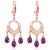 Amethyst Art Deco Chandelier Earrings in 9ct Rose Gold