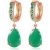 Emerald Louisa Chic Earrings in 9ct Rose Gold