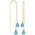 Blue Topaz Winnie Art Deco Chandelier Earrings in 9ct Gold