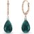 Emerald & Diamond Katrina Rope Drop Earrings in 9ct Rose Gold