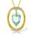 Blue Topaz & Diamond Laurie Oval Embellished Pendant Necklace in 9ct Gold