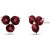 Garnet Celia Stud Earrings in 9ct White Gold