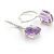 Amethyst Riley Rococo Twist Drop Earrings in 9ct White Gold