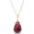 Ruby Rhodes Tiara Pendant Necklace in 9ct Rose Gold