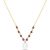 Pearl & Tanzanite Alice Feminine Embellished Pendant Necklace in 9ct Gold