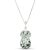 Green Amethyst Milan Petal Drop Pendant Necklace in 9ct White Gold