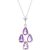 Amethyst Francesca Drop Pendant Necklace in 9ct White Gold