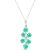 Emerald Mariah Signature Blossom Pendant Necklace in 9ct White Gold