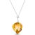 Citrine Salma Dimensional Abstract Pendant Necklace in 9ct White Gold