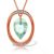 Blue Topaz & Diamond Laurie Oval Embellished Pendant Necklace in 9ct Rose Gold