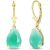 Emerald Delphine Classic Drop Earrings in 9ct Gold