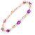 Pink Topaz & Diamond Colette Entwined Tennis Bracelet in 9ct Rose Gold