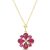 Ruby Nora Sunflower Pendant Necklace in 9ct Gold