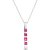 Ruby Hazel Vertical Bar Pendant Necklace in 9ct White Gold