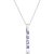 Tanzanite Hazel Vertical Bar Pendant Necklace in 9ct White Gold