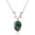 Emerald & Diamond Salma Dimensional Vine Pendant Necklace in 9ct White Gold