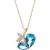 Blue Topaz & Diamond Ferrara Eternal Pendant Necklace in 9ct Gold