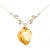 Citrine & Diamond Salma Dimensional Vine Pendant Necklace in 9ct Rose Gold