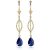 Sapphire Athena Sceptre Drop Earrings in 9ct Gold