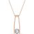 Diamond Catania Vertical Pendant Necklace in 9ct Rose Gold