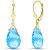 Blue Topaz Giovanna Eclipse Drop Earrings in 9ct Gold