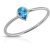 Pear Cut Topaz Ring in 9ct White Gold