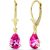 Pink Topaz Katrina Belle Drop Earrings in 9ct Gold