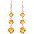 Citrine Danna Trio Drop Earrings in 9ct Rose Gold