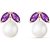 Pearl & Amethyst Claudia Petal Stud Earrings in 9ct Gold