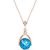 Blue Topaz Adele Dimensional Pendant Necklace in 9ct Rose Gold