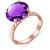 Amethyst Brianna Rope Ring in 18ct Rose Gold