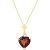 Garnet Signature Heart Pendant Necklace in 9ct Gold