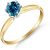 Blue Diamond Lumina Crown Solitaire Ring, 0.5 ct in 9ct Gold