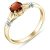 Garnet & Diamond Calla Aspire Ring in 9ct Gold