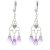 Amethyst & Diamond Tamika Art Deco Chandelier Earrings in 9ct White Gold