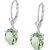 Green Amethyst Celeste Classic Drop Earrings in 9ct White Gold