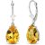 Citrine Delphine Classic Drop Earrings in 9ct White Gold