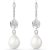 Pearl & Diamond Cosette Elegant Drop Earrings in 9ct White Gold