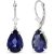 Sapphire Delphine Classic Drop Earrings in 9ct White Gold