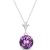 Amethyst Lavinia Drop Pendant Necklace in 9ct White Gold