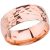 Hammered Band Marriage ceremony Ring in 9ct Rose Gold